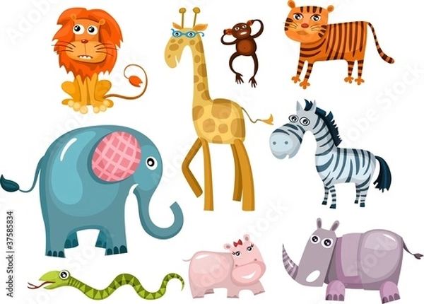 Obraz animal set