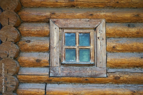 Fototapeta small wooden window