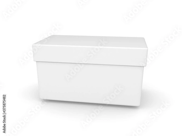 Fototapeta 3D box on white background