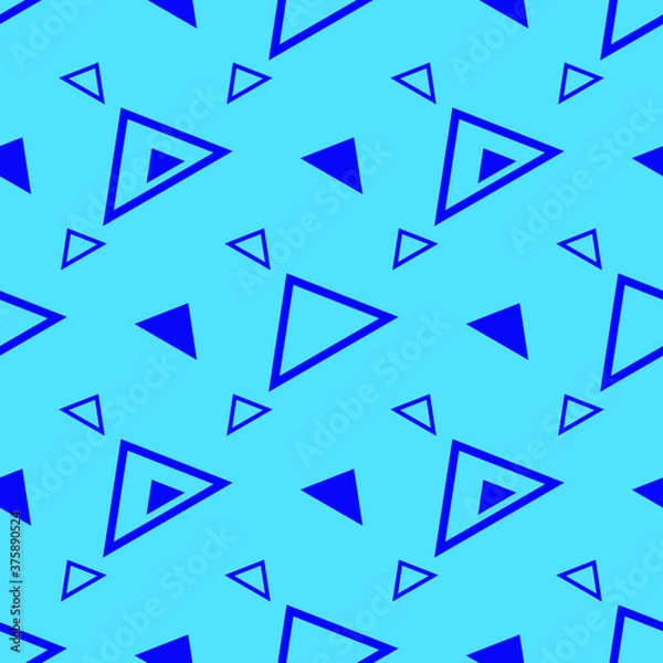Obraz pattern of  blue triangles forming an ornament