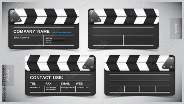 Obraz Vector abstract creative business cards (set template)