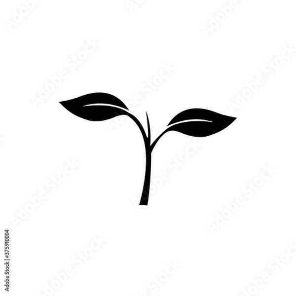 Fototapeta Plants line icons. Leaf, Growing plant and Humidity thermometer. Water drop, logo isolated on white background