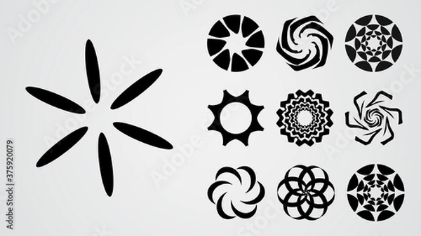 Obraz simple and minimalist logo set