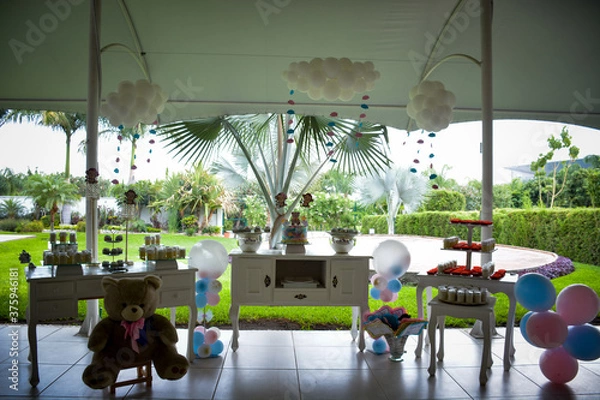 Fototapeta mesa de dulces