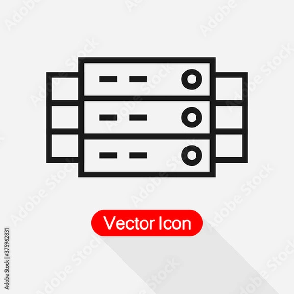 Fototapeta Data Storage Icon Vector Illustration Eps10