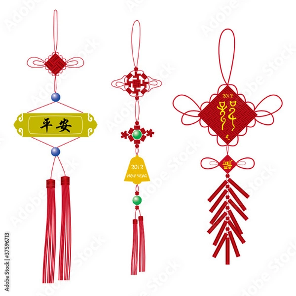 Fototapeta 3种中国结