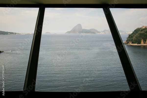 Fototapeta water window architecture mountain abstract