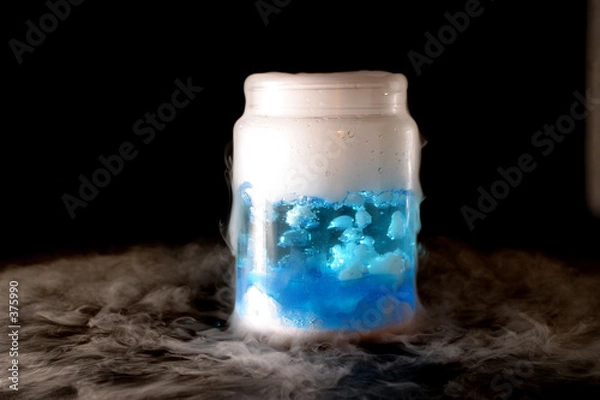 Obraz dry ice in the lab