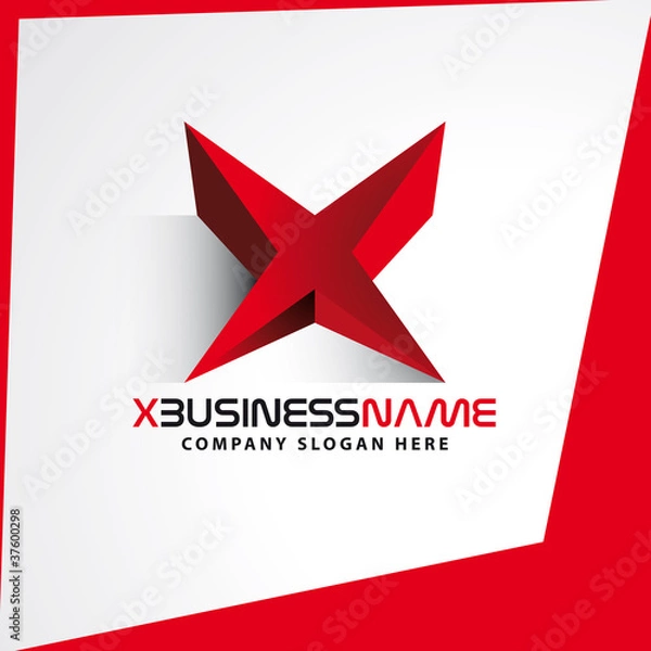Obraz Logo X business name