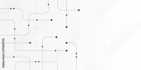 Fototapeta Abstract connect lines and dots.Technology graphic Networkbackground.