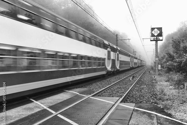Fototapeta train in motion