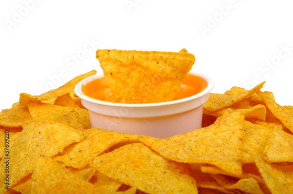 Obraz nachos and cheese sauce