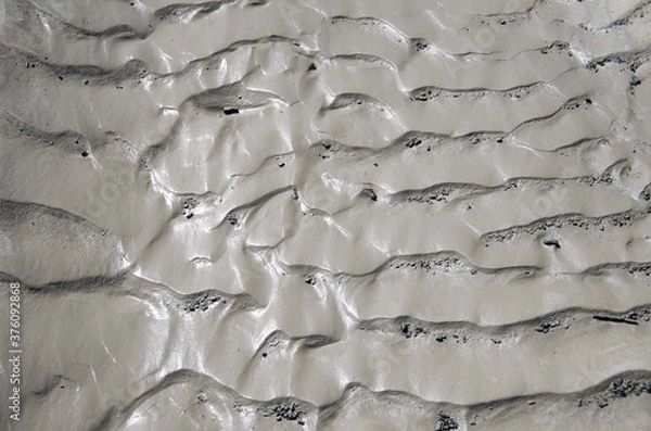 Fototapeta White sand texture. Sand mining background.