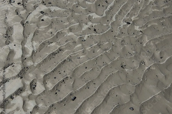 Fototapeta White sand texture. Sand mining background.
