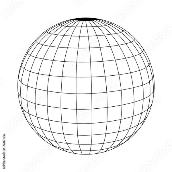 Fototapeta abstract vector wireframe sphere glowing. Vector illustration eps 10