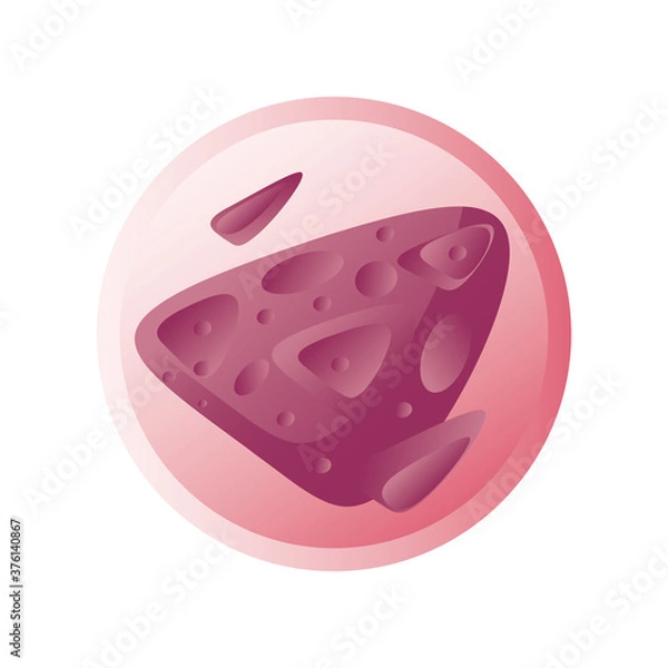 Obraz planet or asteroid of the solar system brown color on white background