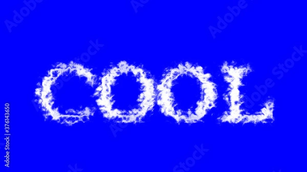 Obraz Cool cloud text effect blue isolated background. animated text effect with high visual impact. letter and text effect. 