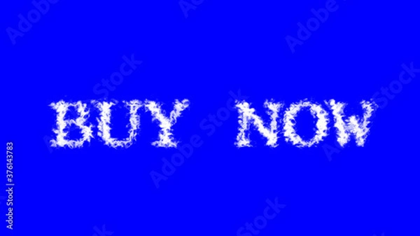 Obraz Buy Now cloud text effect blue isolated background. animated text effect with high visual impact. letter and text effect. 