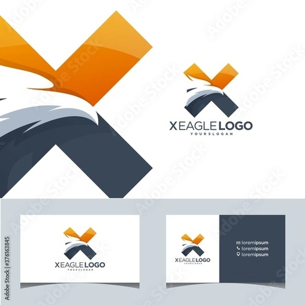 Obraz x eagle logo falcon fly
