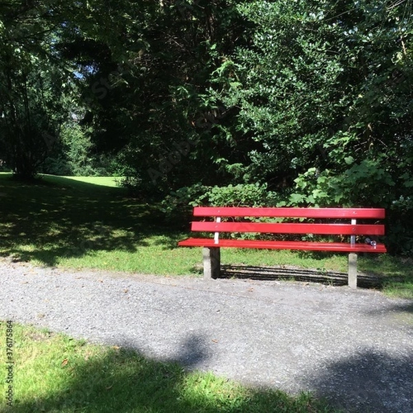 Obraz ルツェルンのベンチ