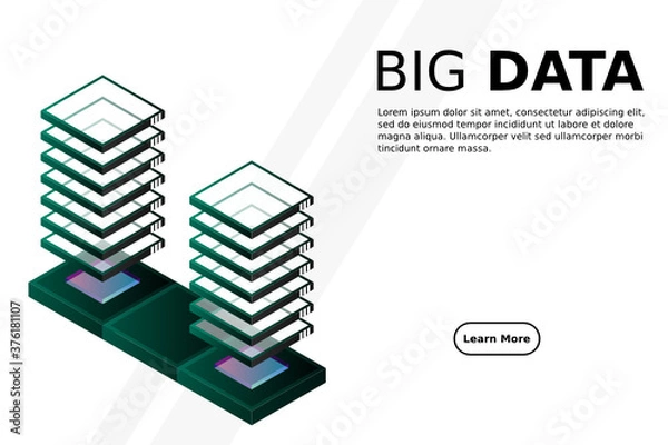 Fototapeta Big data analysis algorithm