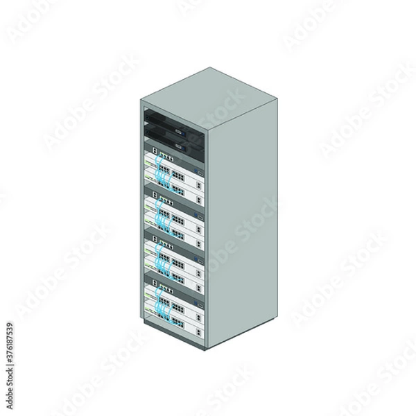Fototapeta The network server is responsible for managing the network of the services so that they can connect and communicate.