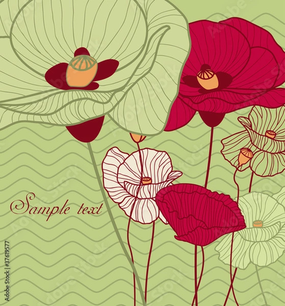 Fototapeta Floral vector background