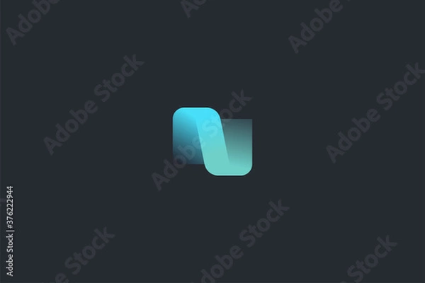 Fototapeta Technology Letter N Logo Template