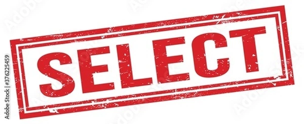 Fototapeta SELECT red grungy rectangle stamp.
