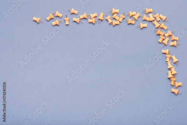 Obraz Push pins on background making a frame