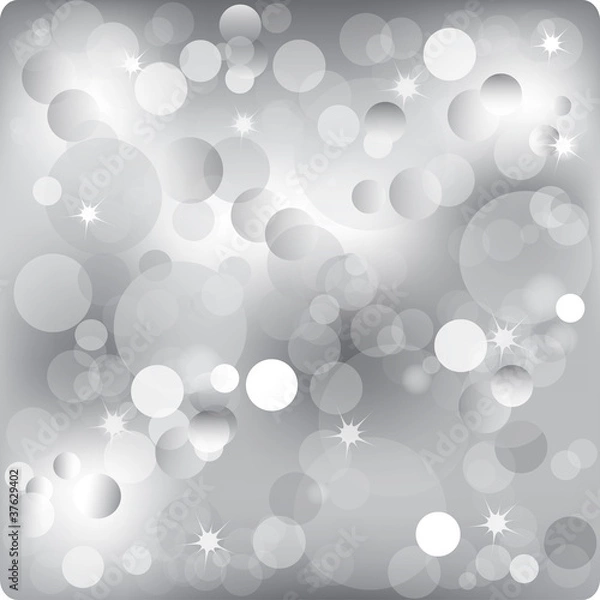 Fototapeta Silver bokeh background