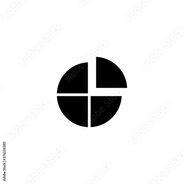 Fototapeta Contribution Icon in black flat glyph, filled style isolated on white background