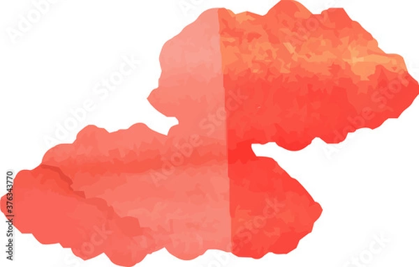 Obraz Warm Watercolor Japanese clouds connected to each other