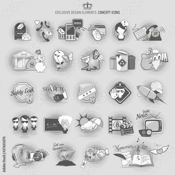 Fototapeta Design elements: Concept icons