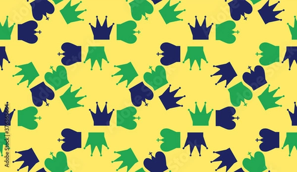 Obraz Seamless pattern with Chess figures. Endless background. Vector illustration.