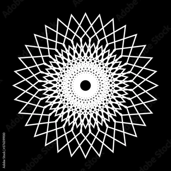 Obraz Design monochrome decorative snowflake element