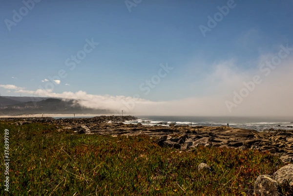 Obraz North of Portugal Atlantic coastline with some morning fog