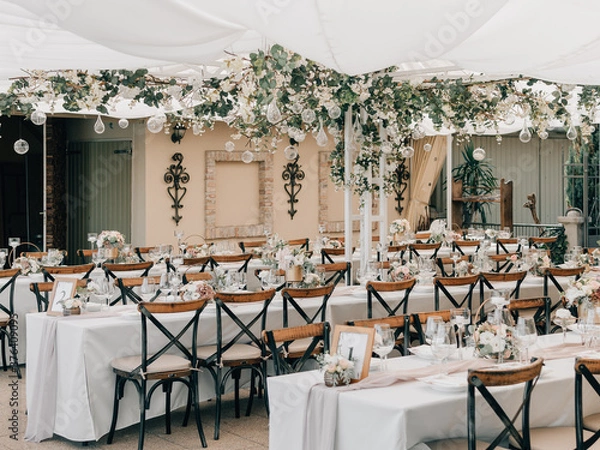 Obraz wedding reception table setting