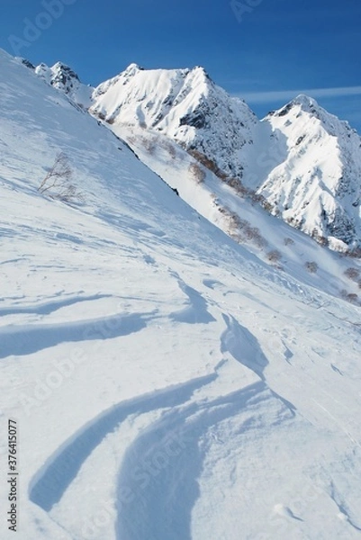 Fototapeta 北アルプス　白馬バックカントリー　