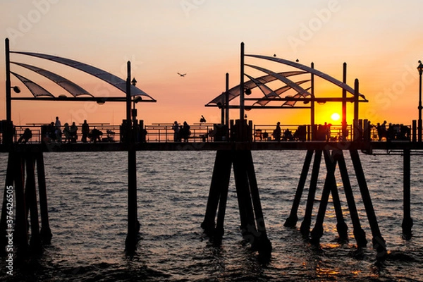 Fototapeta レドンド・ビーチの夕景