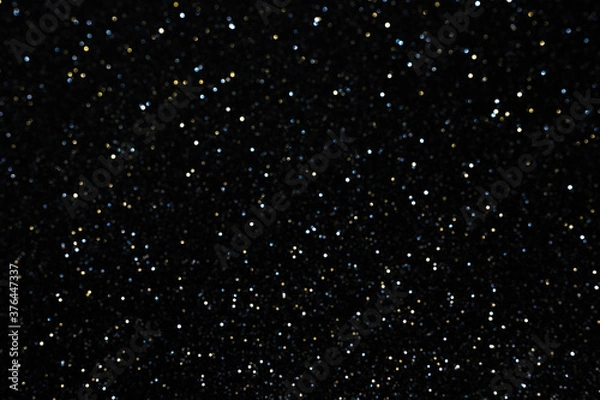 Fototapeta Dark abstract background with bokeh lights. Texture