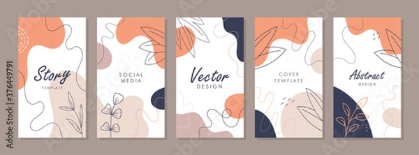 Fototapeta Trendy abstract universal template with colorful concept. Able to use for social media posts, stories, mobile apps, banners design, web or internet ads.