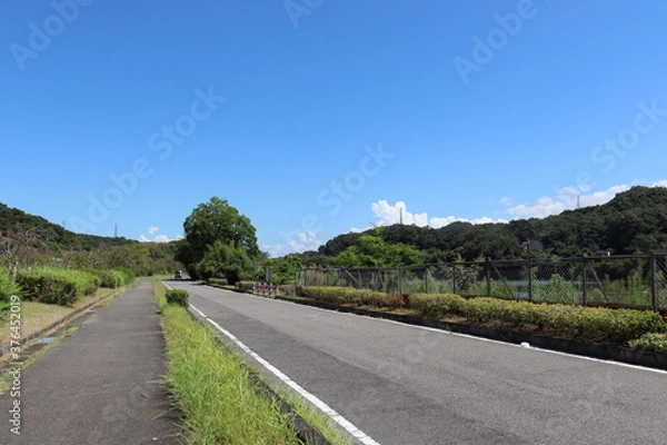 Obraz 日本の川沿いの公園の景色