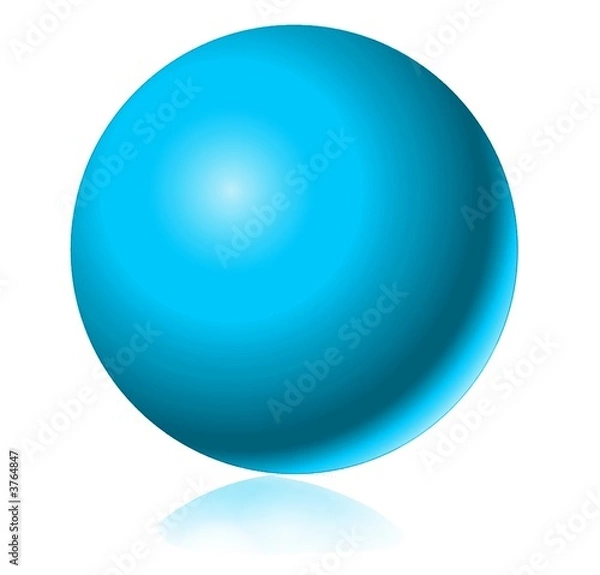 Fototapeta boule bleu clair