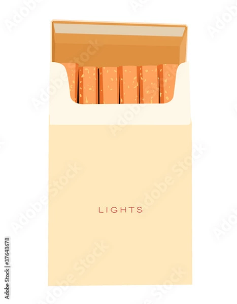 Obraz cigarettes pack on white background