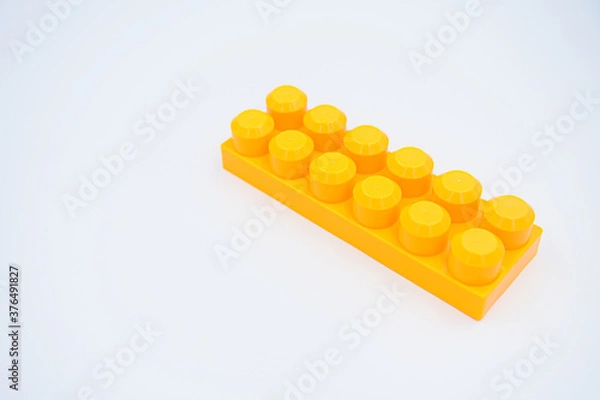 Fototapeta Colorful​ Plastic​ block​ toy​ for​ play​ and​ Learn​