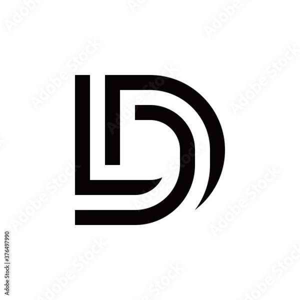 Fototapeta d l dl ld logo design vector symbol graphic idea creative