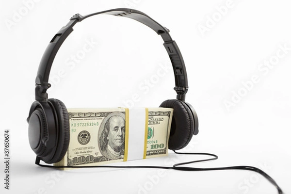 Obraz Money and headphone