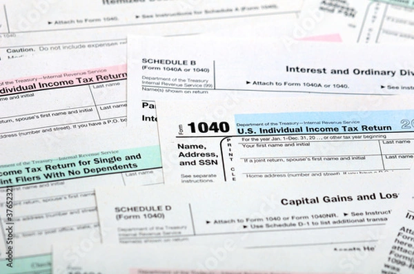 Obraz Tax forms.