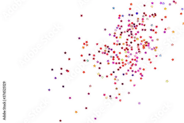 Fototapeta seamless pattern of shiny multi-colored confetti stars
